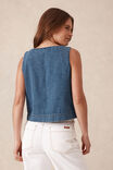 Square Neck Shell Top, FRESH INDIGO - alternate image 3