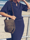 Beach Knit Maxi Skirt, NEW NAVY - alternate image 3