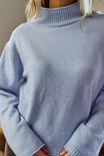 Finley Funnel Neck Knit, CHINA BLUE - example image 6