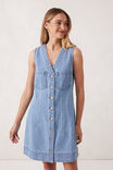 Seamed Mini Shift Dress, VINTAGE BLUE - alternate image 4