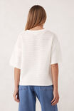 Nina Boxy Knit Tee, WHITE - alternate image 3