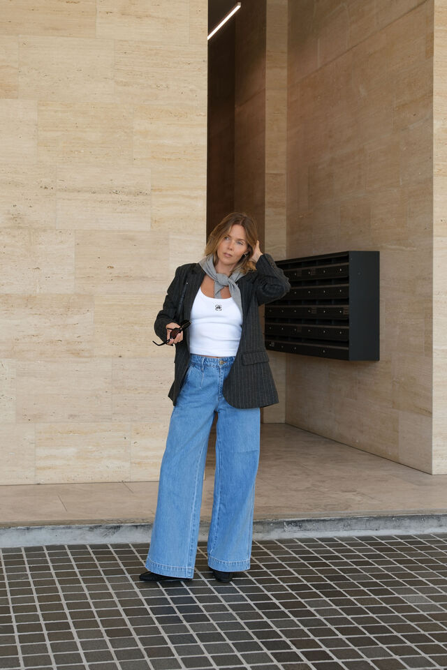 Heritage Blazer, CHARCOAL PINSTRIPE WOOL BLEND