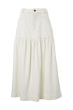 Tiered Midi Skirt, FRESH ECRU TWILL - alternate image 2