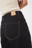 Wide Leg Seamed Jean In Cotton Lyocell, BLACK - alternate image 5