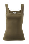 Zaeli Contour Rib Square Neck Tank, SOFT OLIVE - alternate image 2
