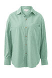Peta Oversized Shirt, KELLY GREEN WHITE STRIPE - alternate image 2