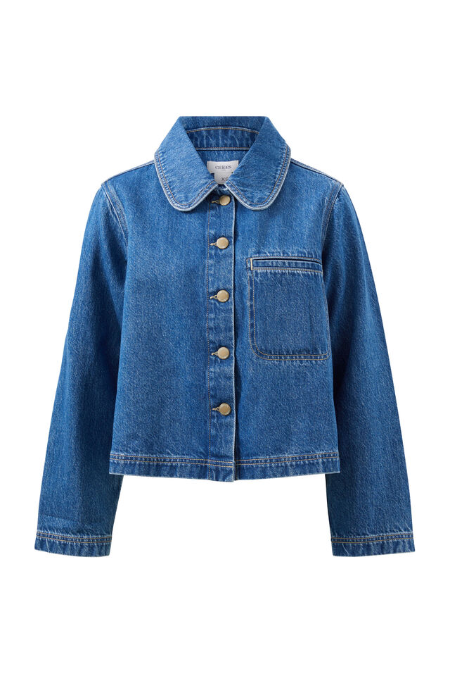 Sienna Denim Swing Jacket, FRESH INDIGO