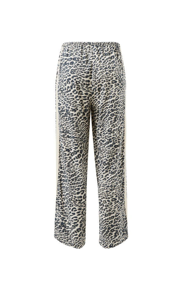 Relaxed Drawstring Pant, LEOPARD LINEN BLEND