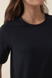 Short Sleeve Tee Midi Dress, BLACK - alternate image 6