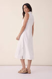 Sleeveless Midi Shirt Dress, FRESH ECRU RESCUED TWILL - alternate image 5