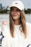 ECRU/NAVY STITCH