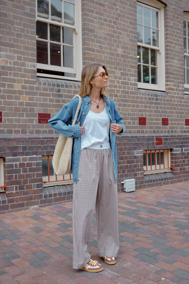 The Lounge Pant, TOFFEE CHECK