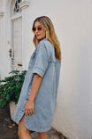 Relaxed Shirt Dress, VINTAGE BLUE - alternate image 3