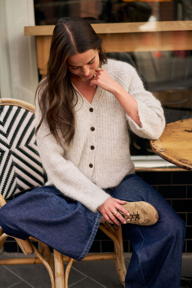 Birdie Lofty Cardi, SILVER MARLE