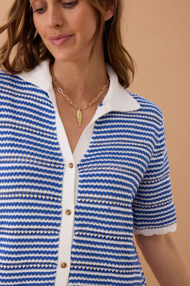 Nala Stripe Knit Mini Dress, SUMMER BLUE STRIPE