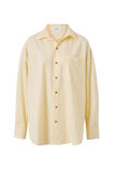 Oversized Shirt, BUTTER WHITE STRIPE ORGANIC COTTON - alternate image 2