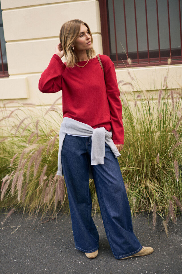 Ness Knit Pullover, CHILLI