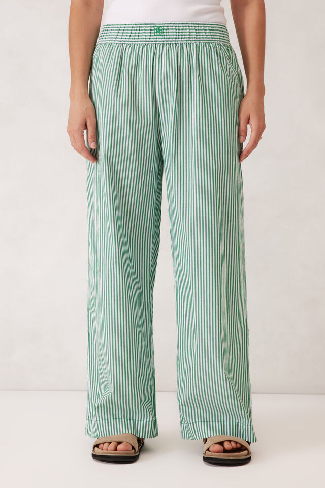 The Lounge Pant, KELLY GREEN WHITE STRIPE