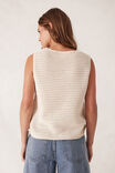 Margot Mesh Knit Tank, ECRU - alternate image 3