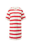 Mini Terry Dress, WHITE RED BOLD STRIPE - alternate image 2