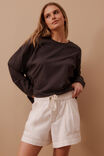 Darcy Relaxed Everyday Short, ECRU TWILL - alternate image 6