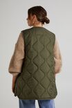 Recycled Quilted Shell Vest, SOFT OLIVE - alternate image 3