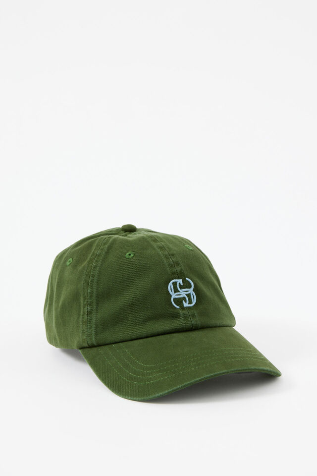 Pip Everyday Cap, BASIL/FRESH BLUE EMBROIDERY
