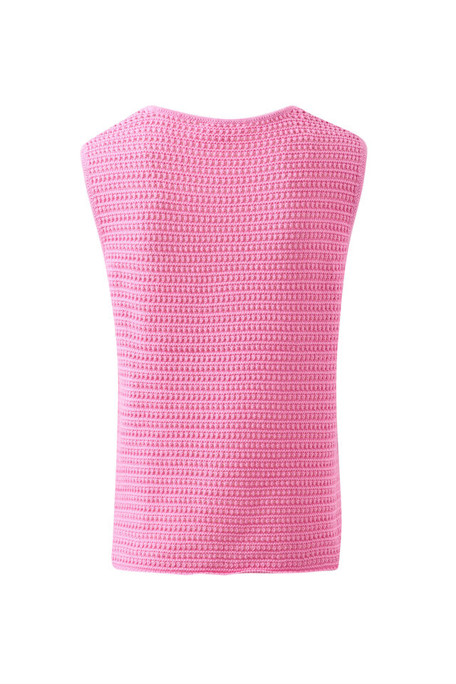 Margot Mesh Knit Tank, HIBISCUS PINK