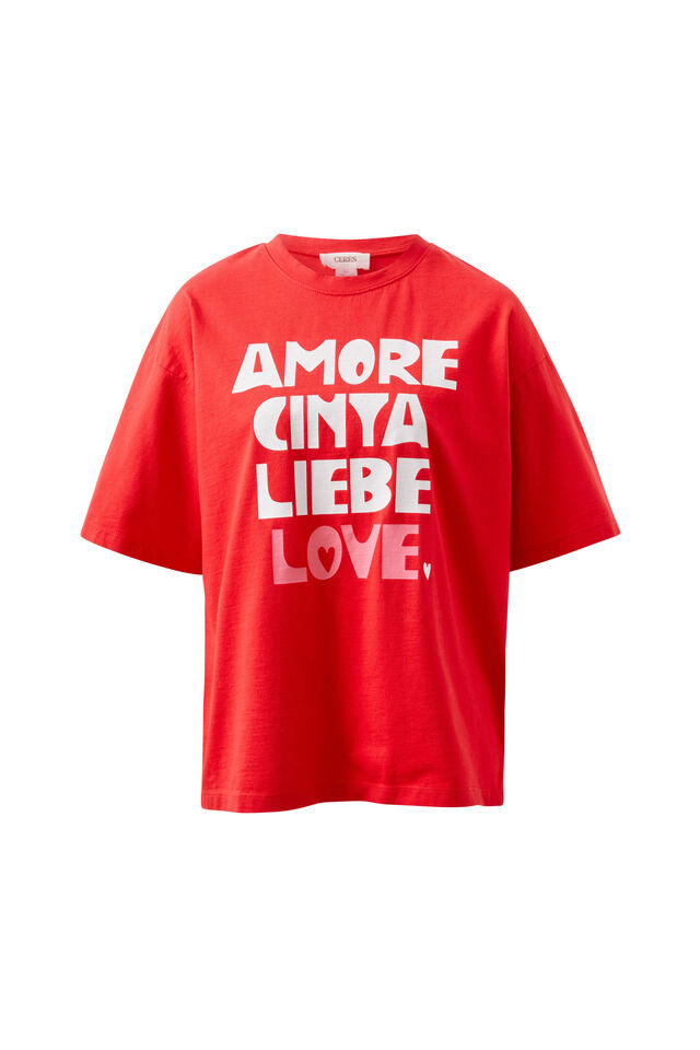 Ceres X Bhf Love Tee, AMORE HERITAGE RED