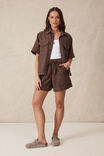 Short Sleeve Boxy Shirt, MOCHA TWILL - alternate image 6