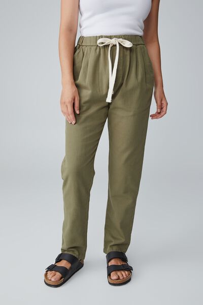 Baggy Everyday Pant With Recycled Cotton, SOFT OLIVE