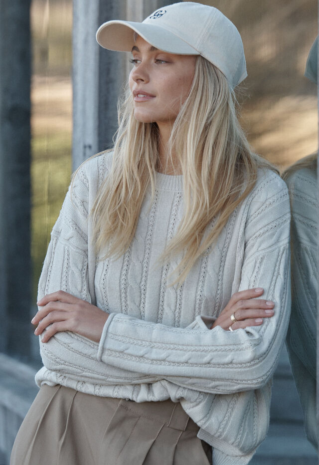 Soft Cable Knit, OATMEAL MARLE