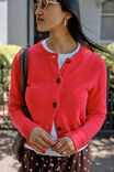 Nelly Long Sleeve Knit Cardi, FIERY RED - example image 6