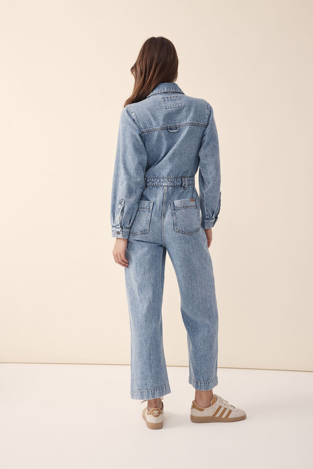 Classic Jumpsuit, MID VINTAGE BLUE DENIM