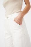 Wide Leg Seamed Pant In Organic Cotton Viscose, WARM WHITE - alternate image 4