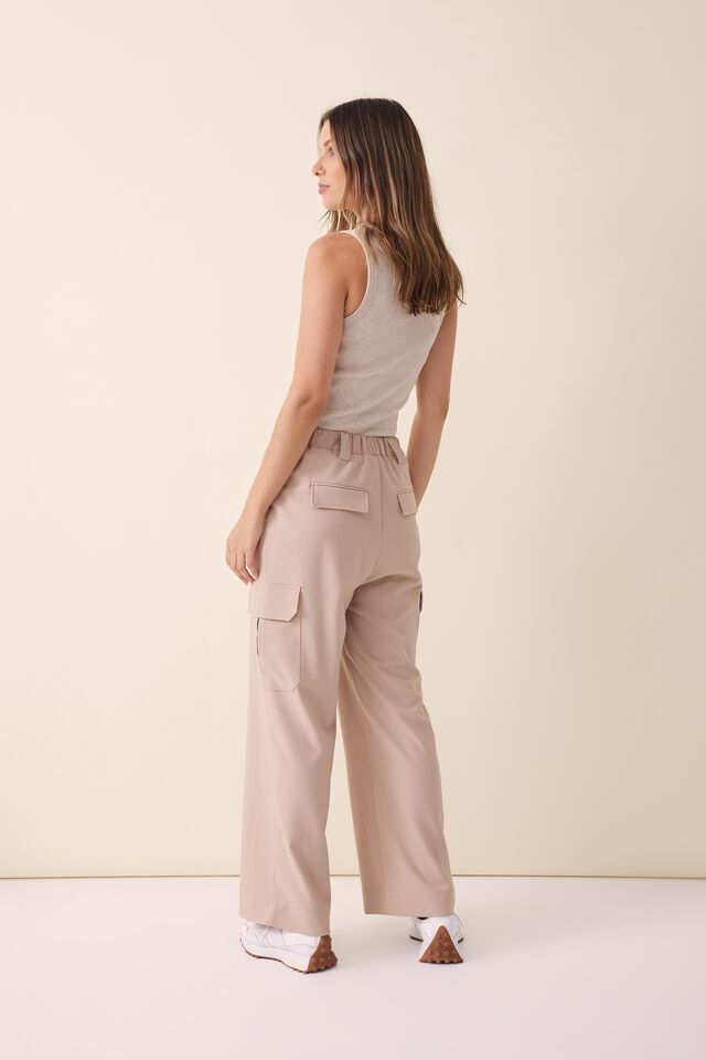 Utility Pant In Recycled Blend, CAMELETTE