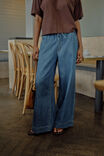 Andie Wide Leg Drawstring Pant, FRESH INDIGO - alternate image 3