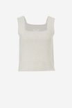 Jacqui Felgate Knitted Cami In Recycled Blend, OATMEAL MARLE - alternate image 2