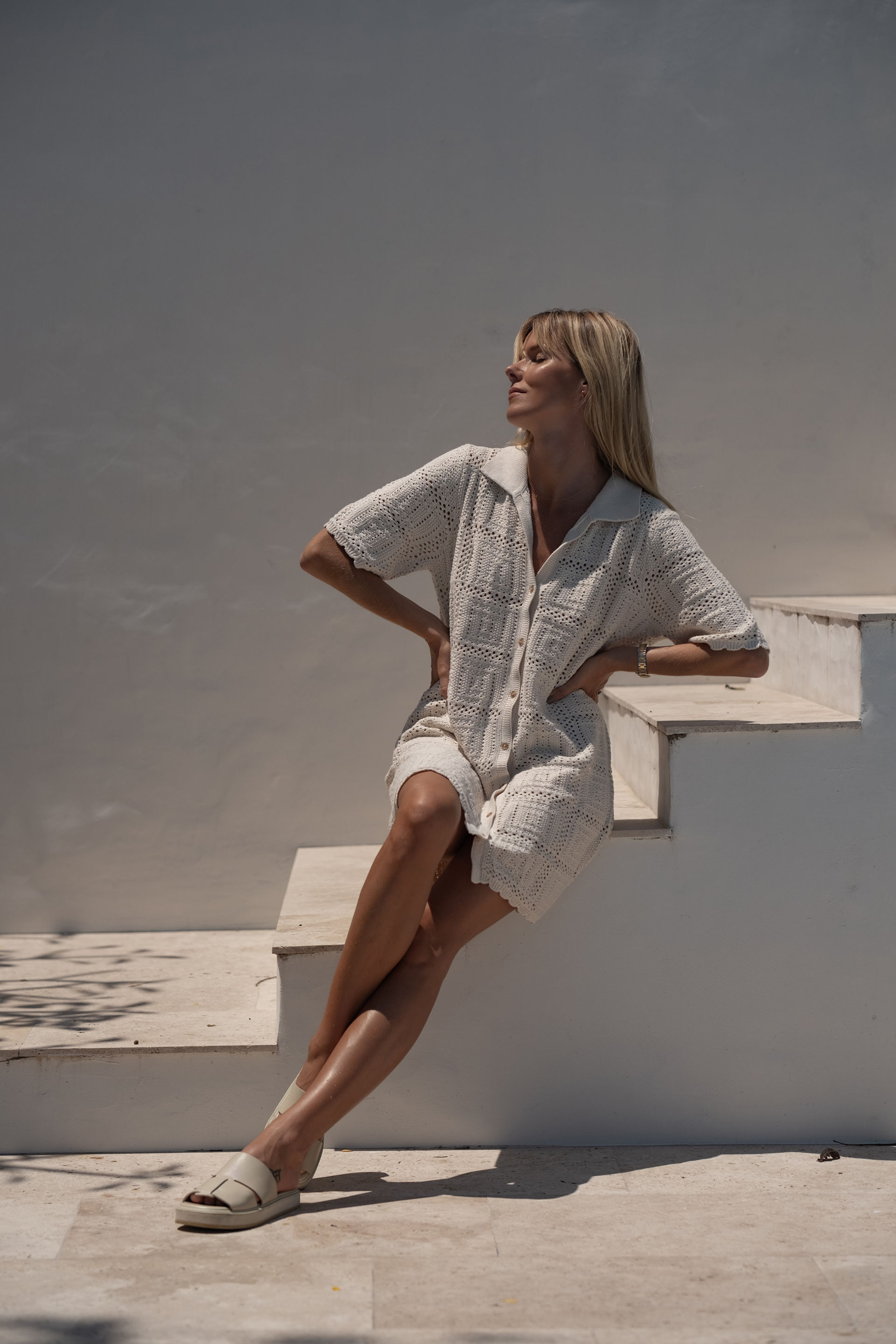 AND MARY Fleur knit mini dress ベージュ andmarry fleur knit mini dress beige