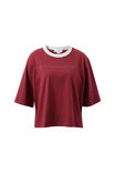 Devon Slouchy Seam Tee, MULBERRY - example image 2