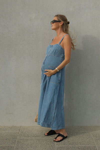 Denim Beach Dress, WORN BLUE