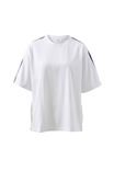 Sporty Tape Tee, WHITE/NEW NAVY TAPE - alternate image 2