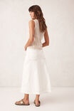 Patch Pocket Denim Midi Skirt, FRESH ECRU - alternate image 3