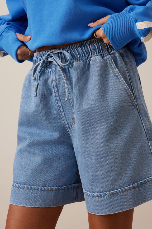Andie Drawstring Short, VINTAGE BLUE