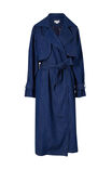 Lightweight Denim Trench Jf, DARK INDIGO - alternate image 2