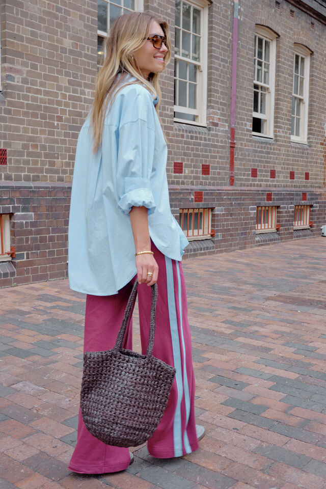 Peta Oversized Shirt, CHINA BLUE