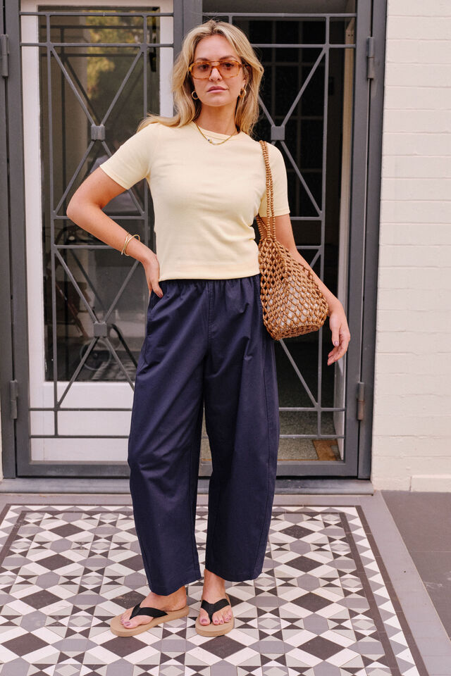 Luella Rib Tee, BUTTER