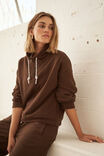 Eva Sporty Half Zip, CHOCOLATE - example image 1