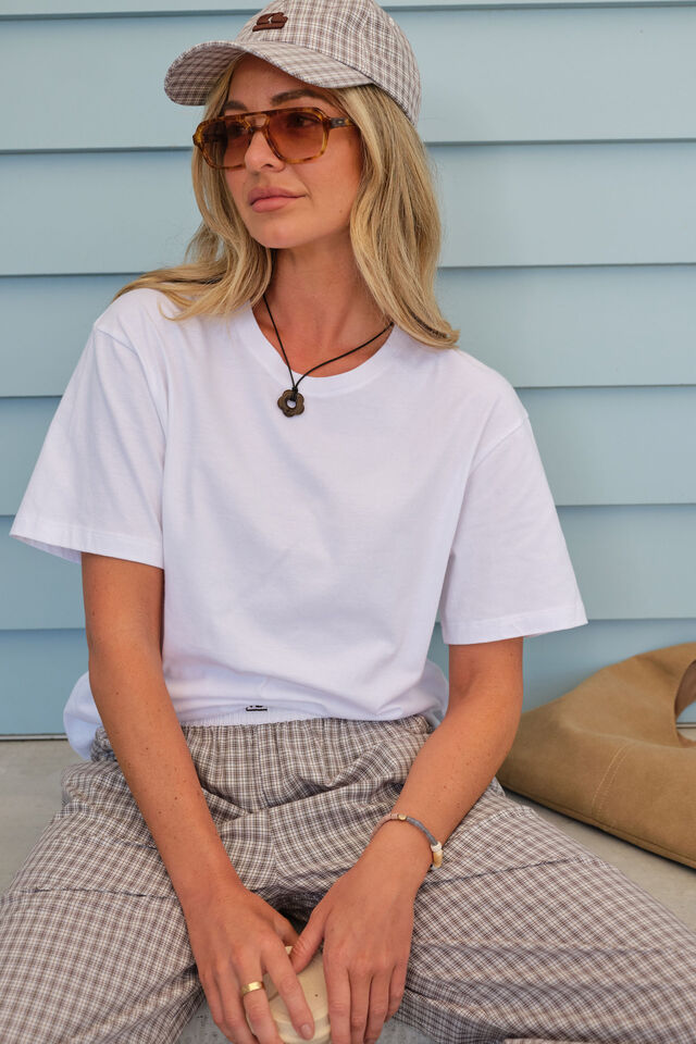 Stevie Slouchy Tee, WHITE