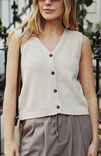 Beach Knit Button Vest, STRING - alternate image 4